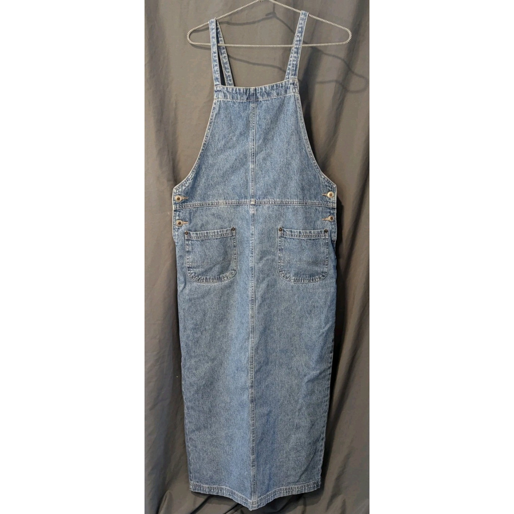 Vintage Paul Harris Denim Midi Overall Dress Woman's Small